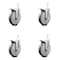 Service Caster 6 Inch Gray Poly Wheel Swivel 7/8 Inch Square Stem Caster Set Total Lock Brake SCC-SQTTL20S614-PPUB-GRY-78-4 - alternate 1